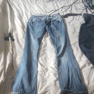 Miss Me Blue Boot Cut Jeans Classic Denim Style